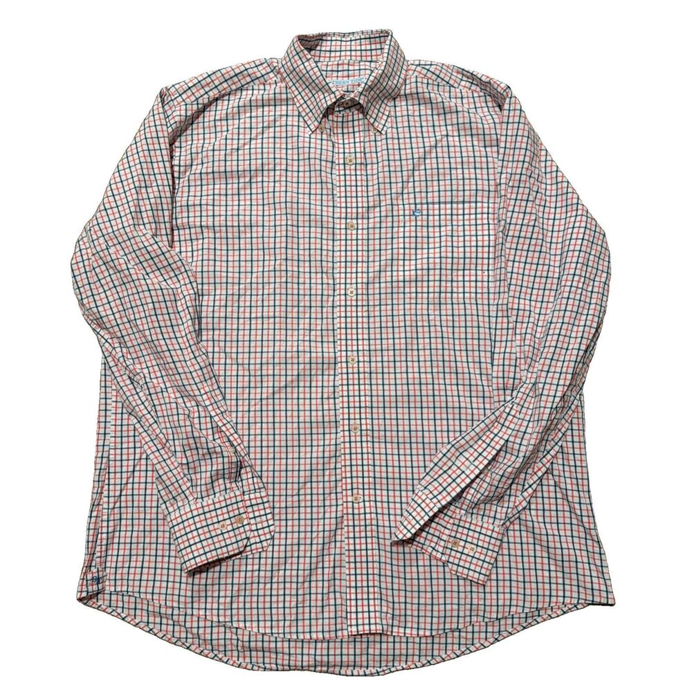 Southern Tide Men L Shirt Plaid Intercoastal Button Down Long Sleeve Stretch